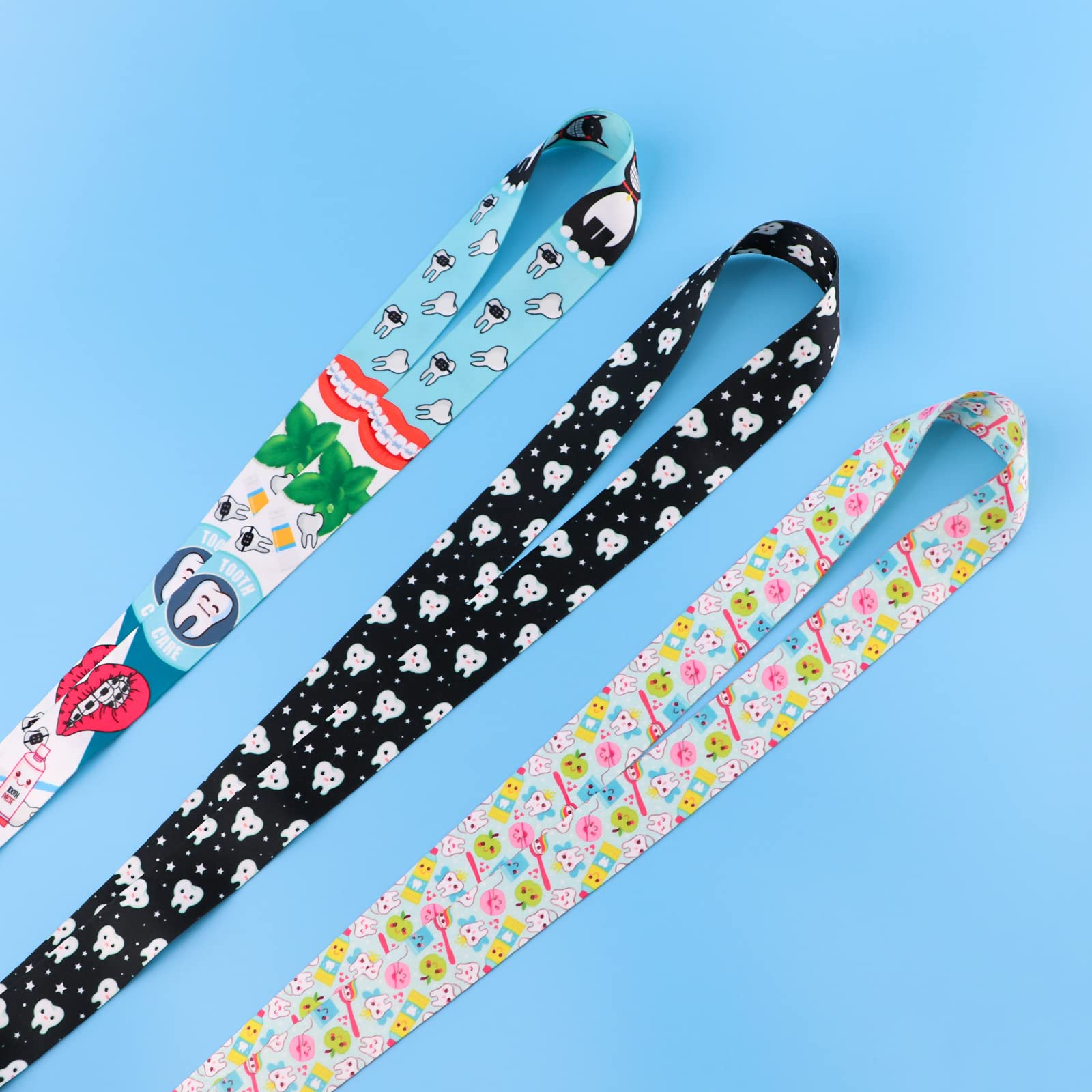 Cute Dental Key Lanyards for Kids & Women - 5pcs Pink ID Badge Holder for School & Work