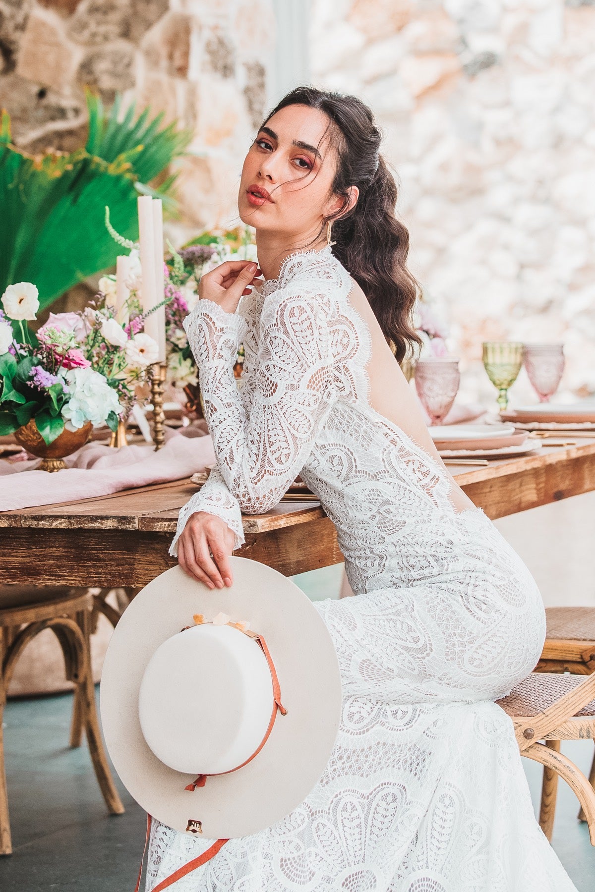 Willowby Orianna Gown - Elegant Lace Wedding Dress with Long Train & V-Neck | Perfect for Bridal Ceremony, Formal Events & Evening Galas