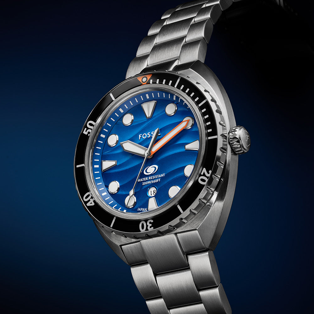 Fossil Breaker FS6064 Men's Stainless Steel Watch - Waterproof, Durable & Stylish for Everyday Wear, Business & Outdoor Activities
