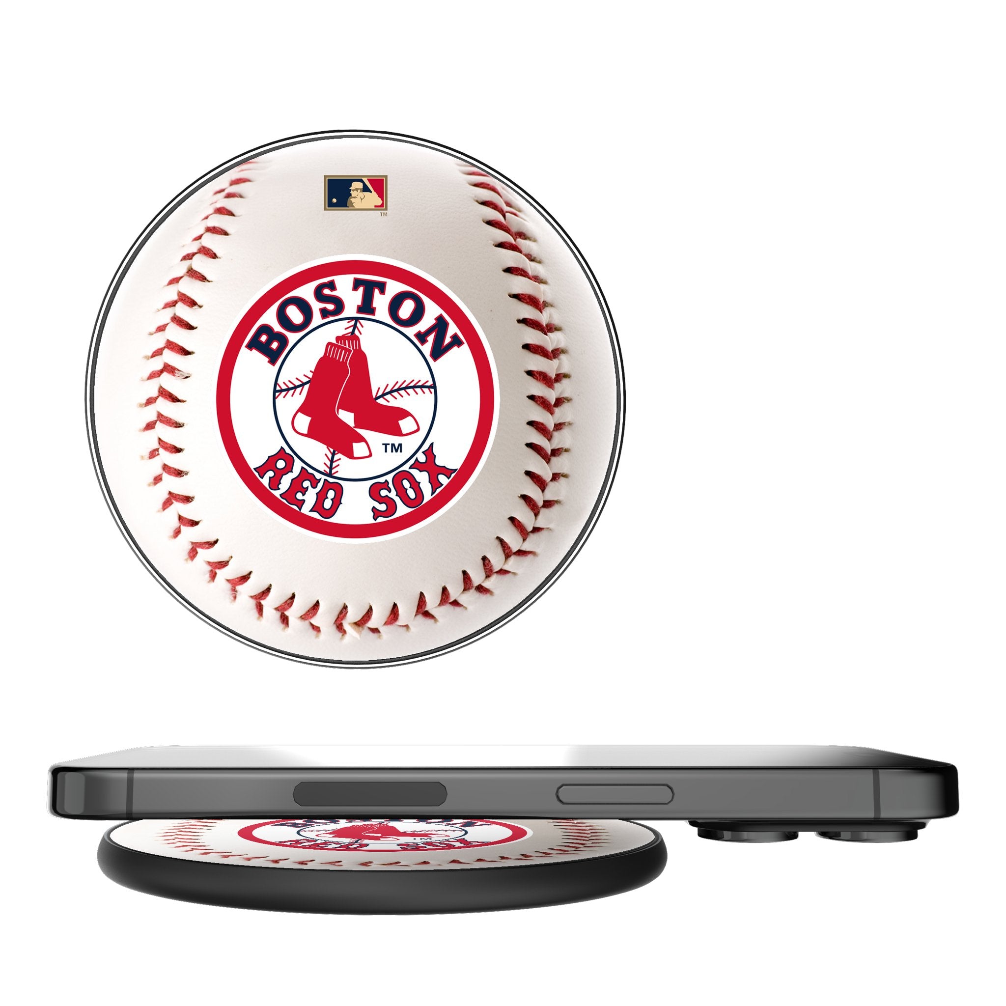 Boston Red Sox 1976 & 2008 Cooperstown Collection Baseball 15W Fast Wireless Charger - Perfect for Home, Office & Sports Fan Gifts