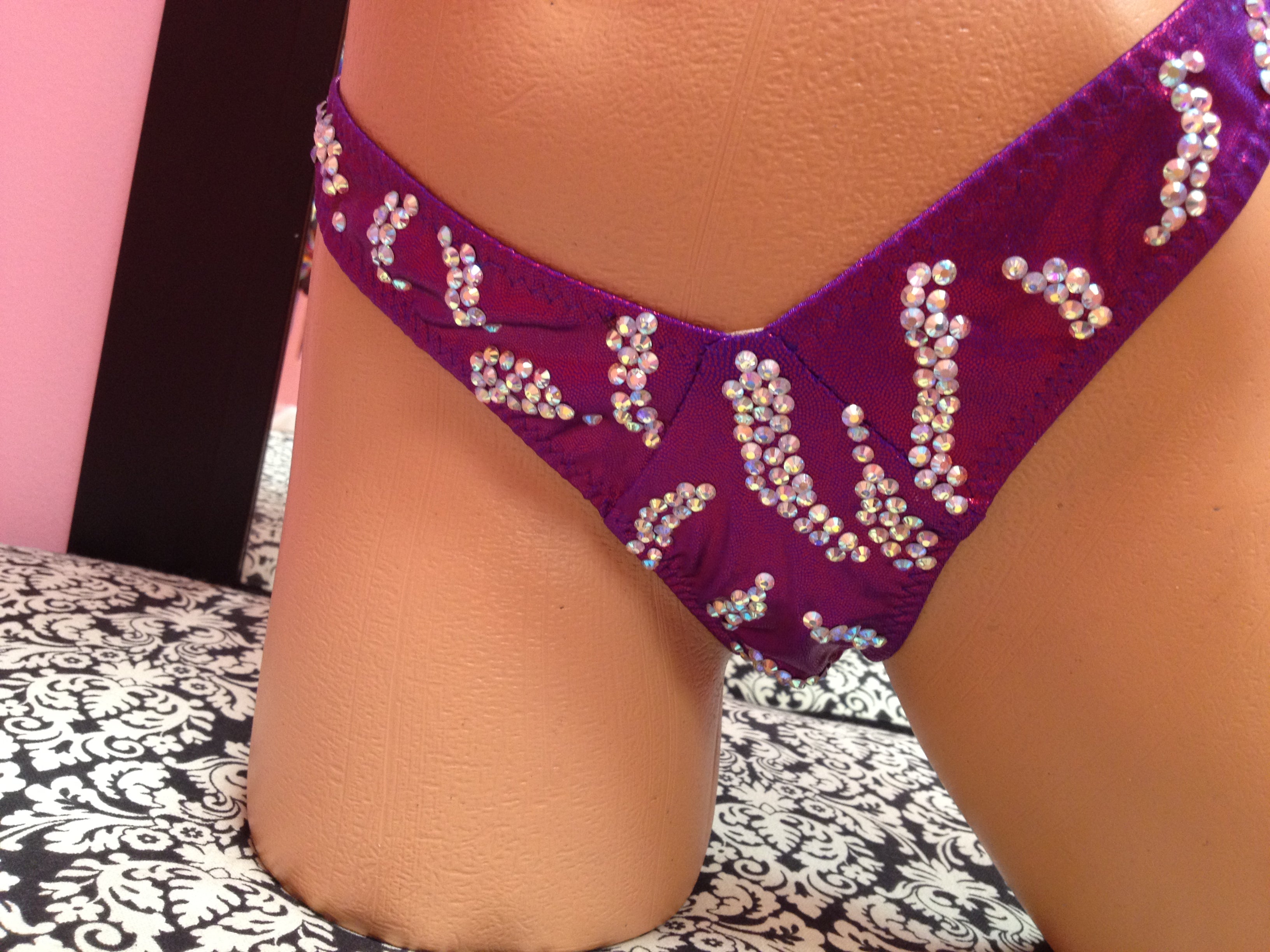 Custom Made FG27 Purple & Pink Rhinestone Figure Skating Suit with Flame Design - Elegant Performance Costume for Ice Shows & Competitions