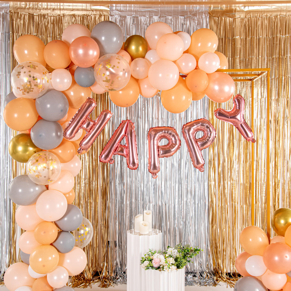 Balloonify Rose Gold Mylar Letter H Balloon - 16 Inch Large Foil Alphabet Balloon for Birthday Party Decorations, Wedding, Baby Shower & Anniversary Celebrations