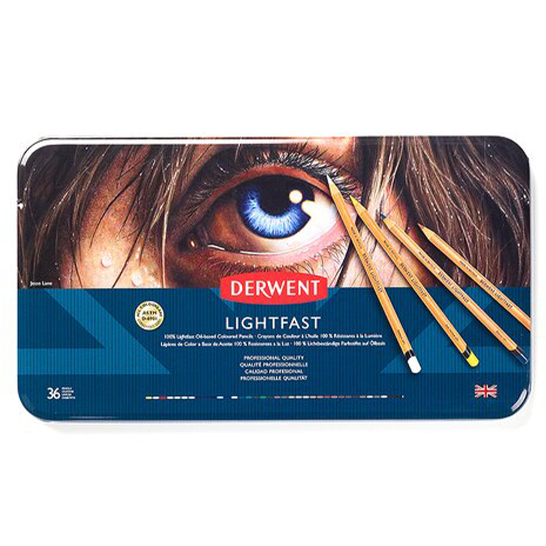 Derwent Lightfast Colored Pencils Set - 36 Premium Artist Pencils for Professional Drawing & Sketching - Perfect for Fine Art, Illustration & Adult Coloring Books