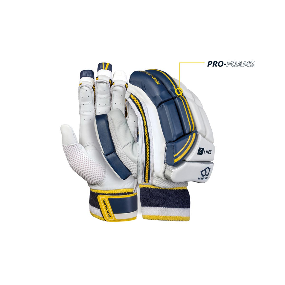Masuri C Line Cricket Batting Gloves - Premium Leather Protection for Batsmen | Perfect for Practice & Match Play