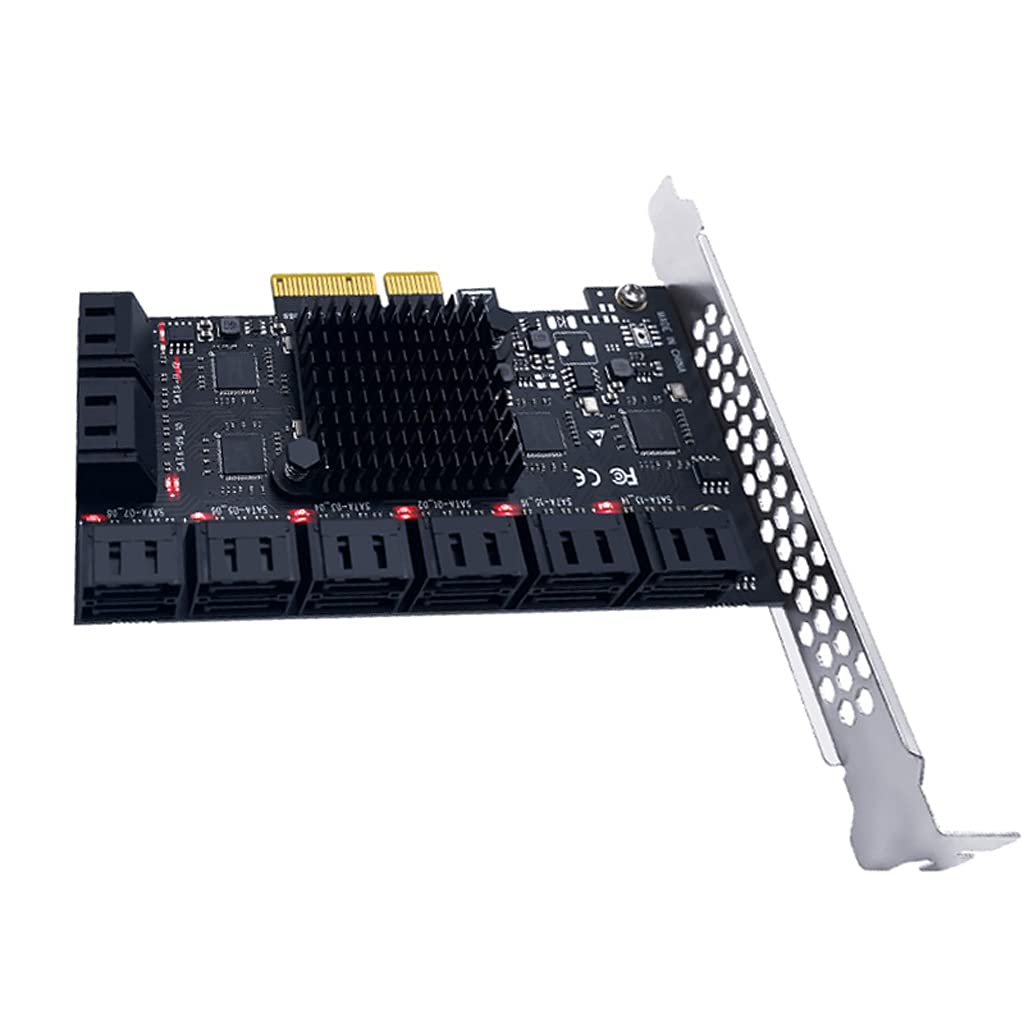 PCIe 6G SSD Adapter Card - M.2 NVMe to PCIe Expansion Card for PC, Supports 16 Devices - Perfect for Gaming Rigs, Workstations & Data Servers
