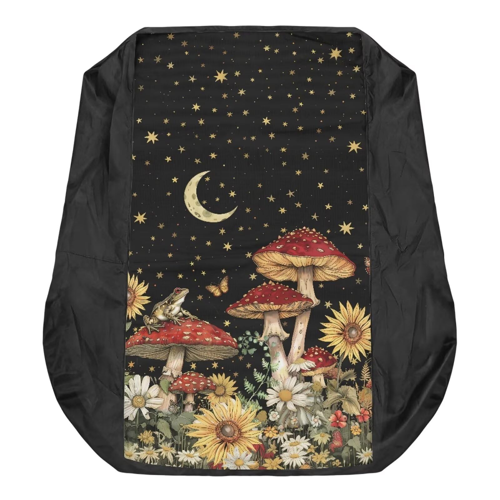 Heavy Duty Tractor Seat Cover - Comfortable Cushioned Agricultural & Industrial Vehicle Seat Cushion Cover with Mushroom Moon Print | Durable for Farming, Construction & Outdoor Work