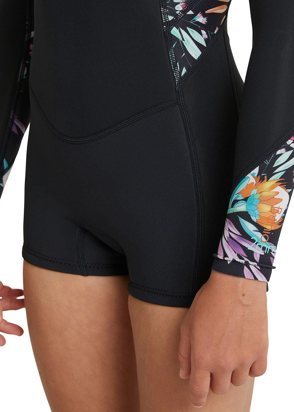 ONeill Girls Bahia 2mm Back Zip Long Sleeve Spring Wetsuit for Kids - Perfect for Surfing, Swimming & Water Sports