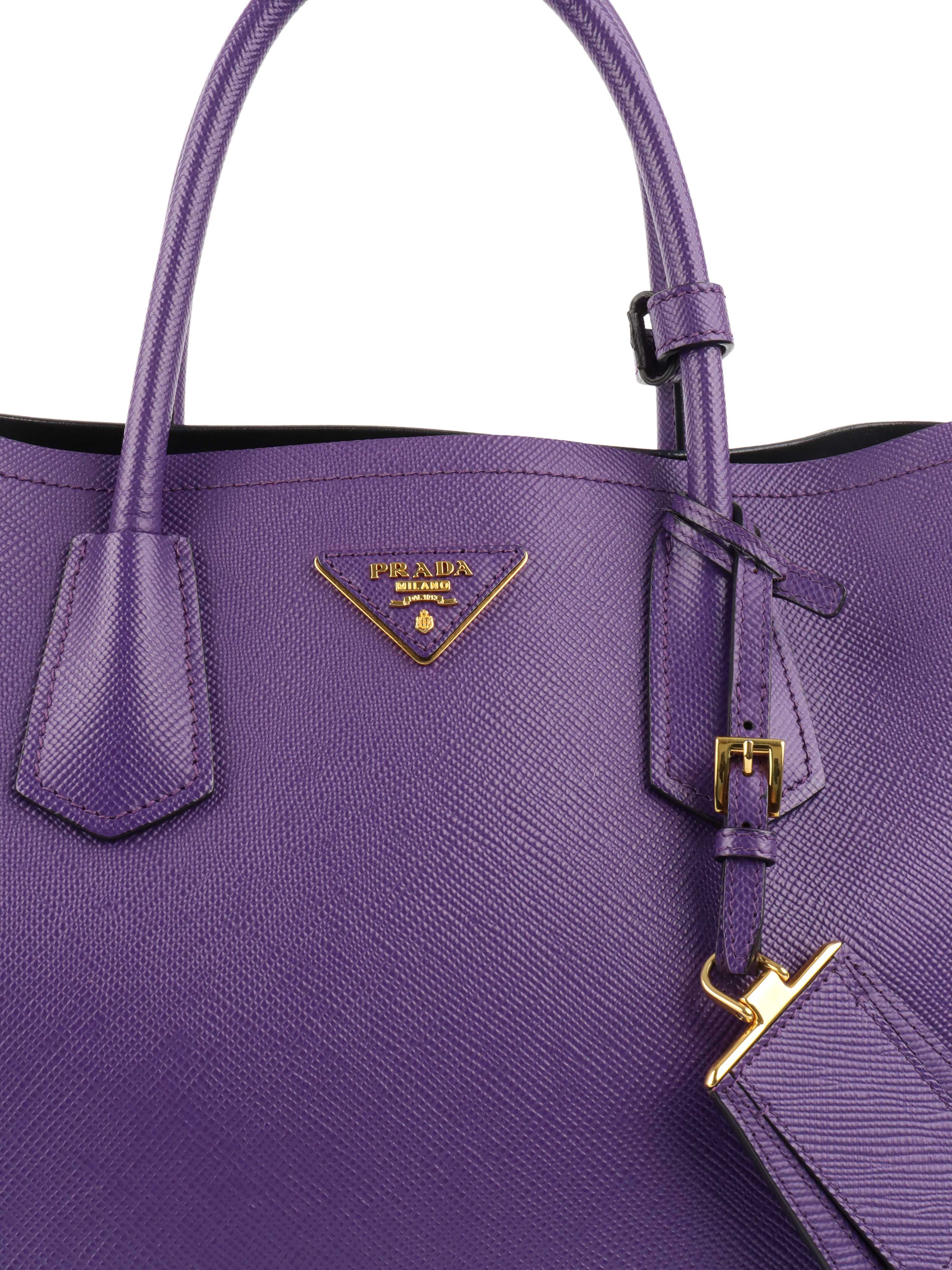Prada Limited Edition Purple Saffiano Leather Tote Bag for Women | Luxury Designer Handbag for Work, Travel & Everyday Use