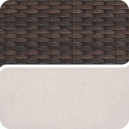 Brown Wicker / Beige Cushion