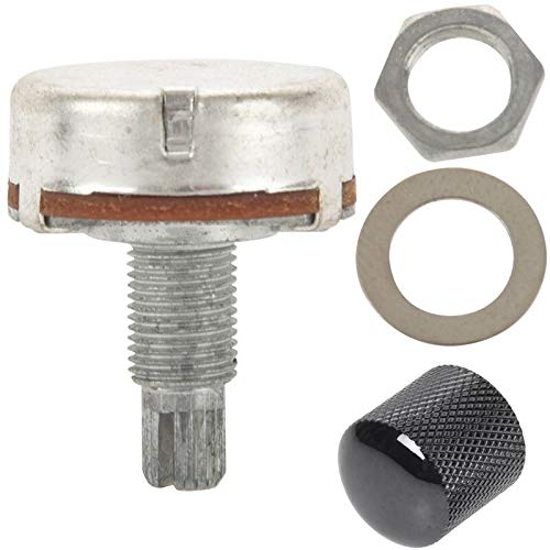 1PCS Black Electric Guitar Volume Tone Control Knob & 1PCS A500K OHM Potentiometer - Replacement Parts for Electric Guitar DIY Repair and Maintenance - Perfect for Gibson, Fender, Ibanez Guitars