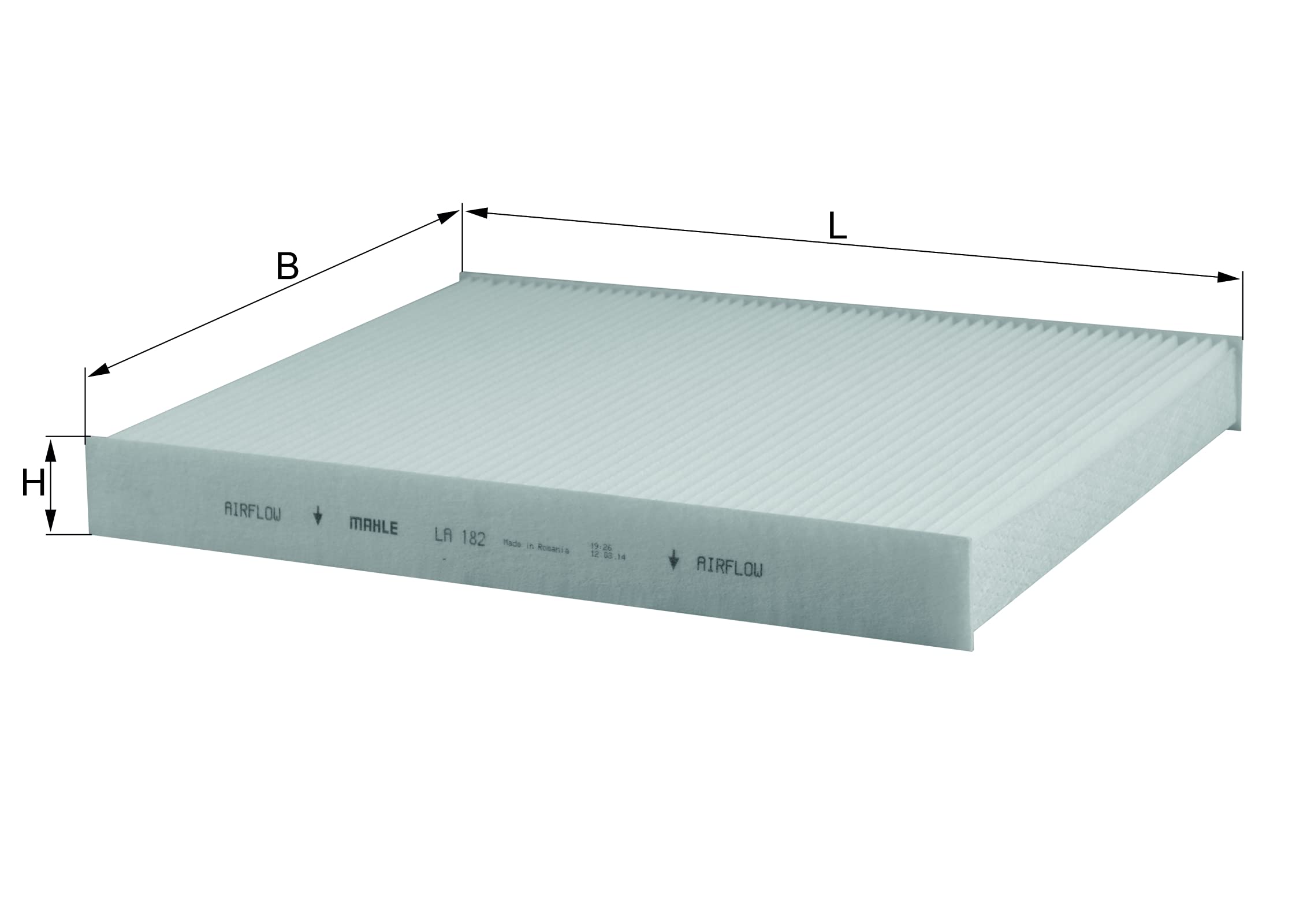 MAHLE LA 182 Premium Cabin Air Filter - Compatible with Select Vehicles | Cleaner Air for Driving Comfort | Perfect for Allergy Season & City Commutes