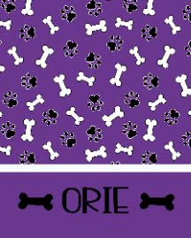 Personalized Dog Blanket Paws Name and Bones2