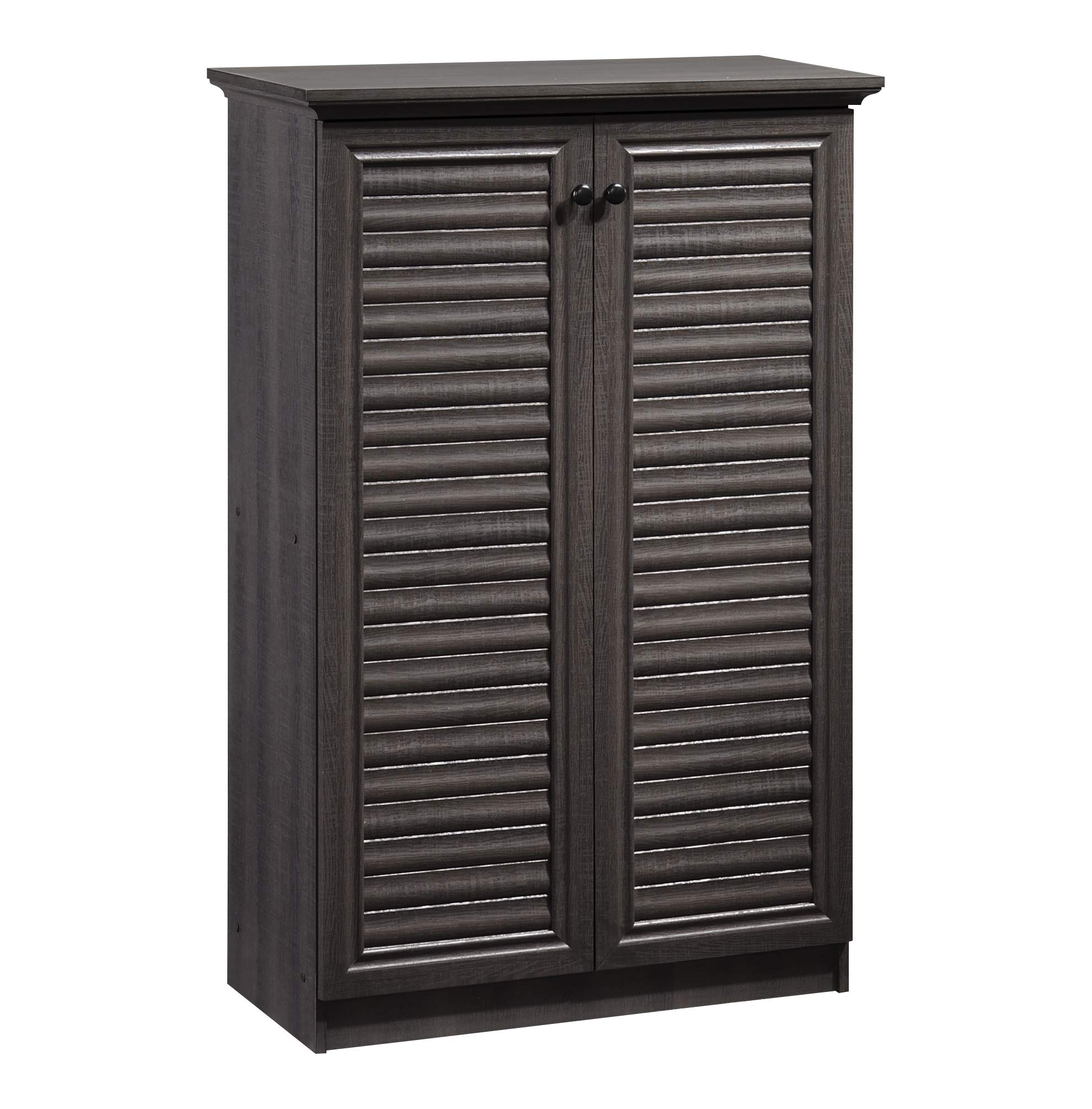 Home Basics SS34066 4-Tier Tall Shoe Cabinet in Ash - Organize Entryway, Closet & Mudroom for Neat Storage