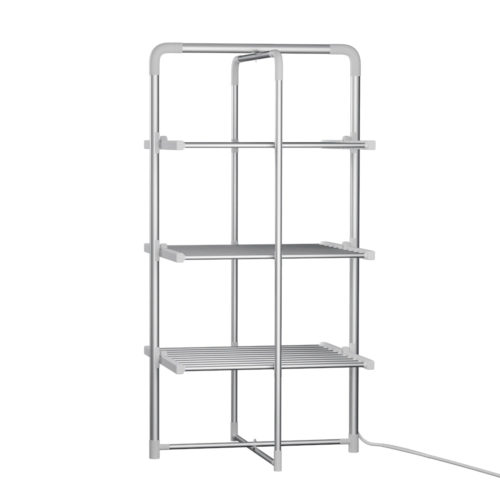 Devanti 30-Bar Electric Heated Towel Rail - Foldable Clothes Dryer & Warmer for Bathroom, Spa, and Laundry Room | Fast Heating Towel Warmer Rack