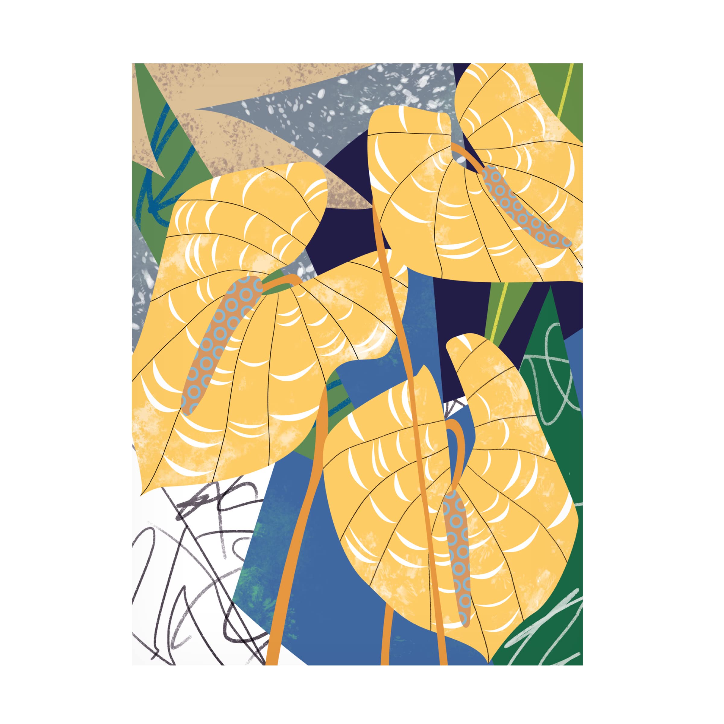 Trademark Fine Art 'Laceleaf Wind I' Canvas Wall Art by Melissa Wang - Modern Botanical Home Decor for Living Room, Bedroom & Office