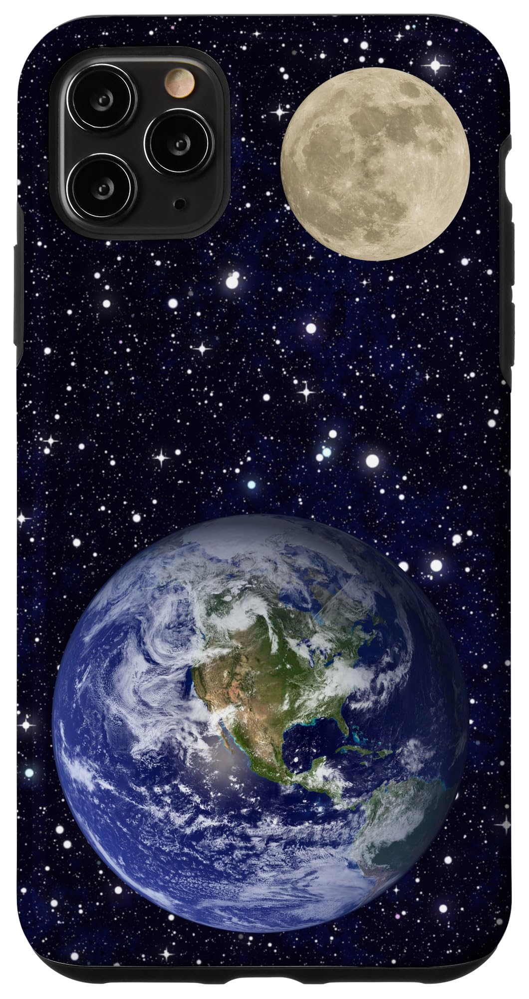 iPhone 11 Pro Max Case - Premium Space Astronomy Design with Earth, Moon & Stars - Perfect for Stargazers & Tech Lovers (Compatible with iPhone 11 Pro Max) - Great for Daily Use, Travel & Gift Giving
