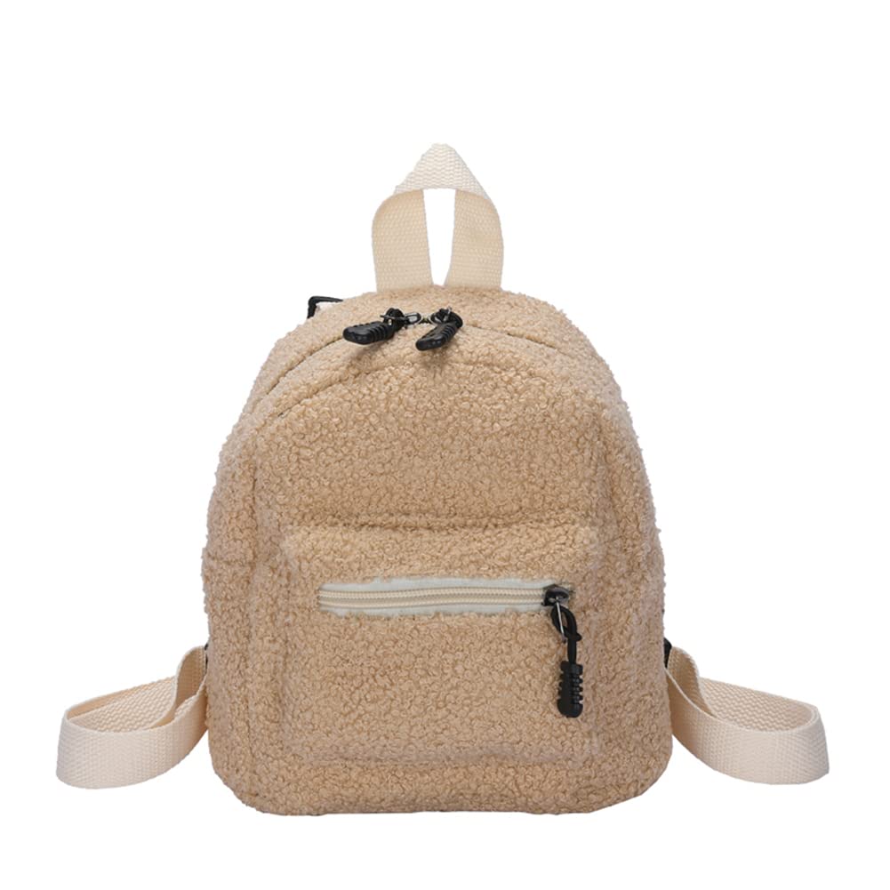 Vintage Solid Color Backpack for Women - Light Brown Preppy Style Mini Knapsack, Soft & Durable for Autumn Winter | Perfect for School, Work & Travel