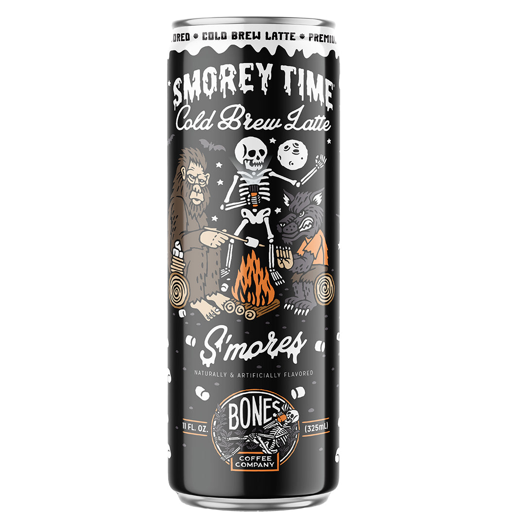 S'morey Time Cold Brew Latte - Single Can (12oz) | Premium Iced Coffee Drink | Perfect for Office, Camping & Road Trips