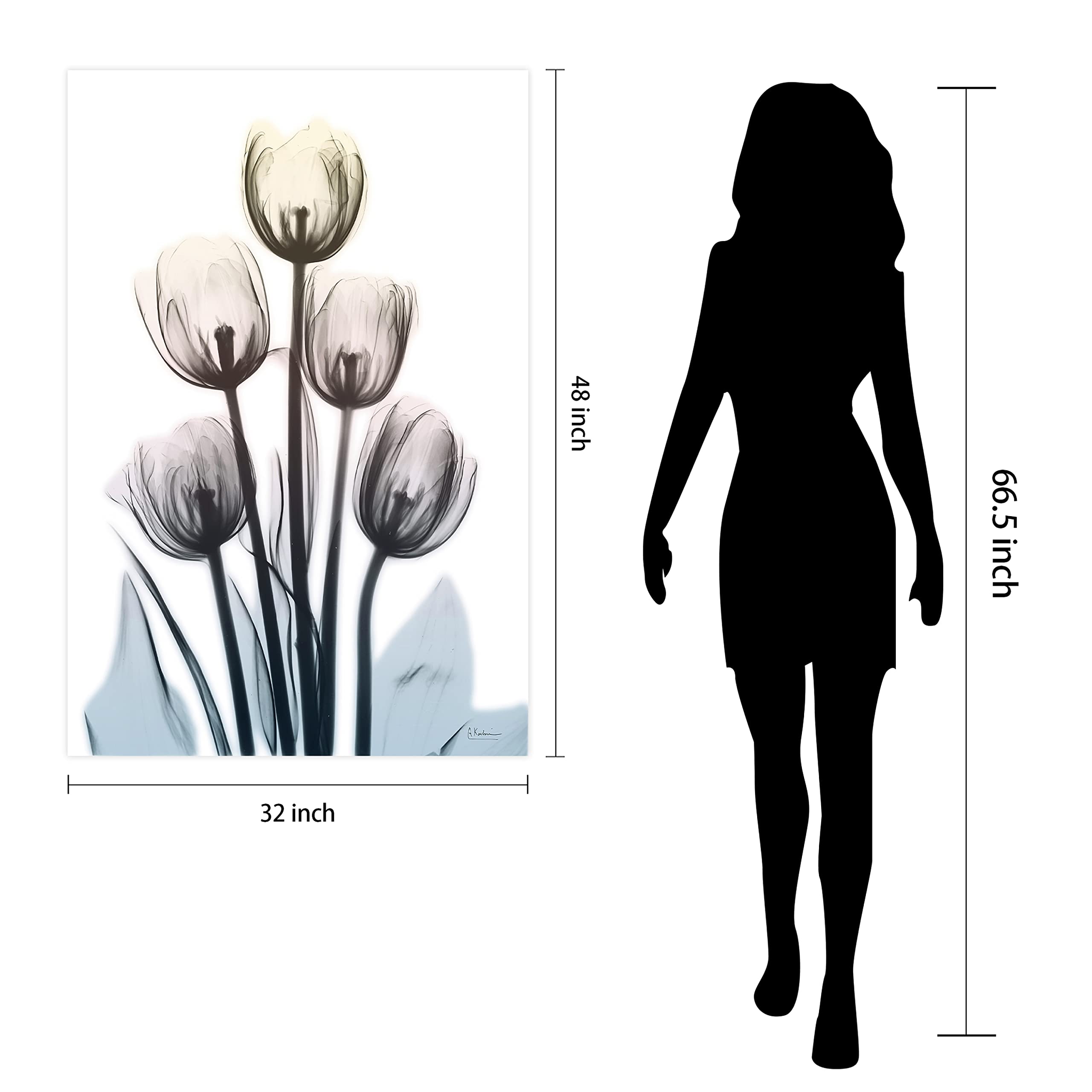 Empire Art Direct 48x32 Inch Frameless Tempered Glass Wall Art - Spring Tulips Floral Photography Print for Living Room, Bedroom & Home Office Decor | Ready to Hang Modern Wall Decor for Housewarming & Interior Design
