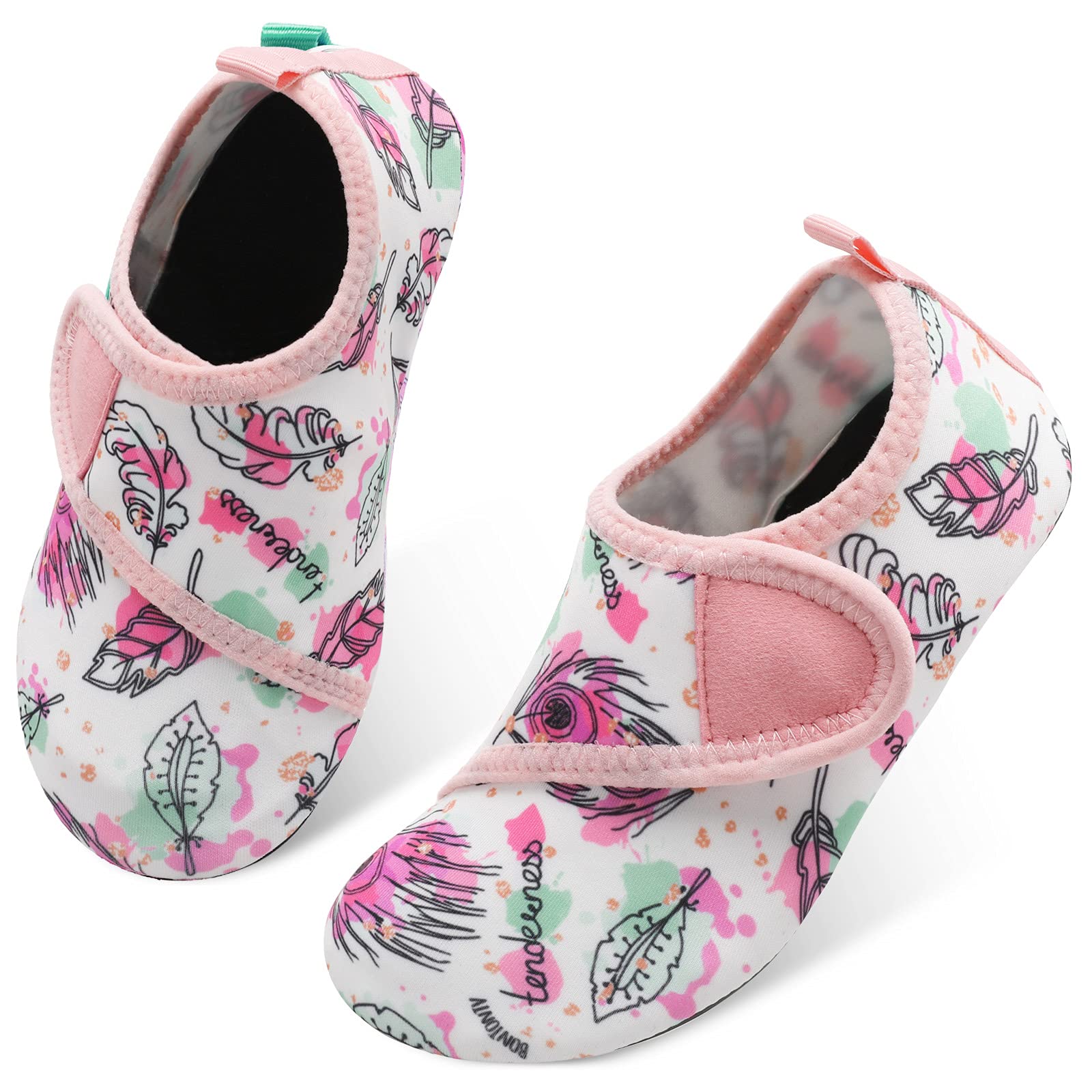 L-RUN Kids Water Shoes - Barefoot Aqua Socks for Swimming, Beach, Pool, Surfing & Yoga | Non-Slip Quick-Dry Breathable for Boys & Girls | Perfect for Summer Water Activities & Outdoor Sports