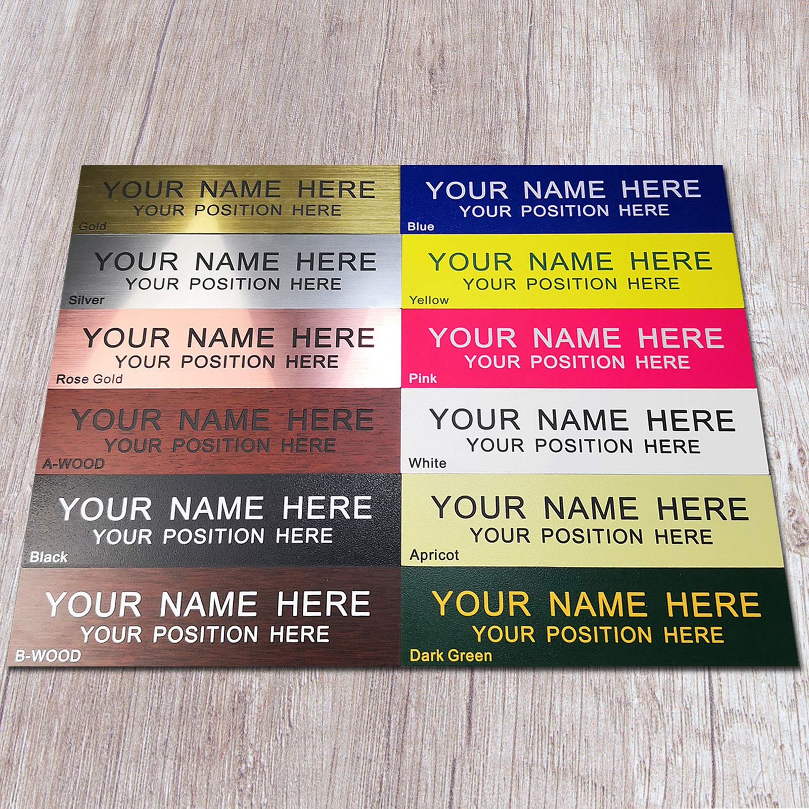 Custom Engraved Personalized Name Plate - 2x8 Inches - Wall or Desk Holder - Perfect for Office, Home Decor & Gifts