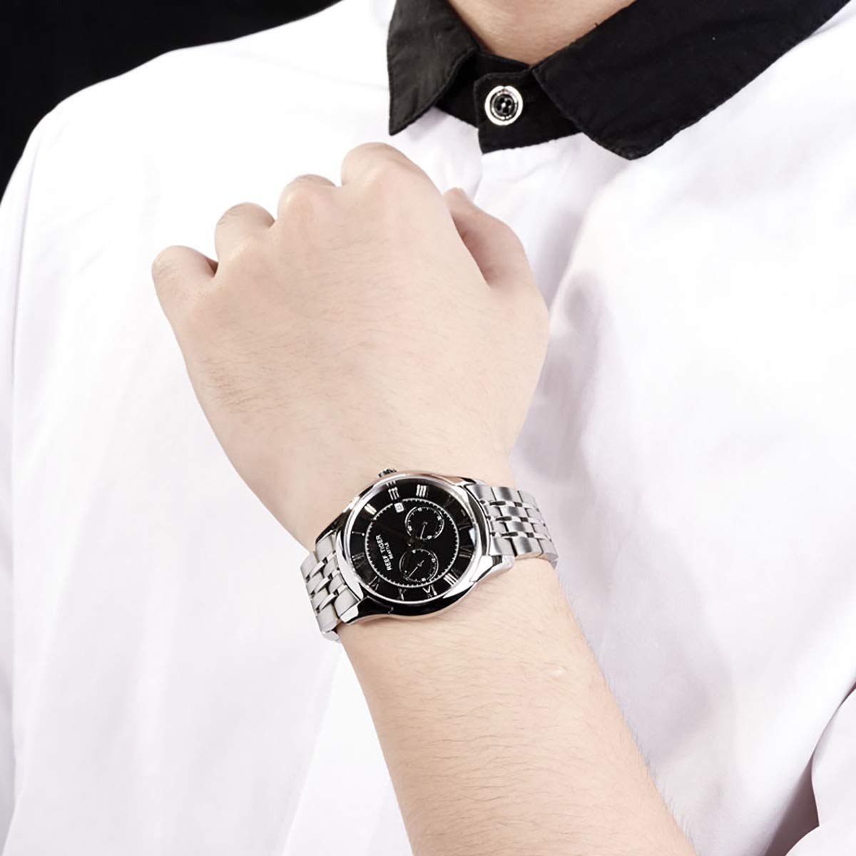 REEF TIGER Men's Luxury Automatic Watch - Stainless Steel Analog Business Dress Watch with Date Display (RGA165-YBY) | Perfect for Office, Formal Events & Professional Settings