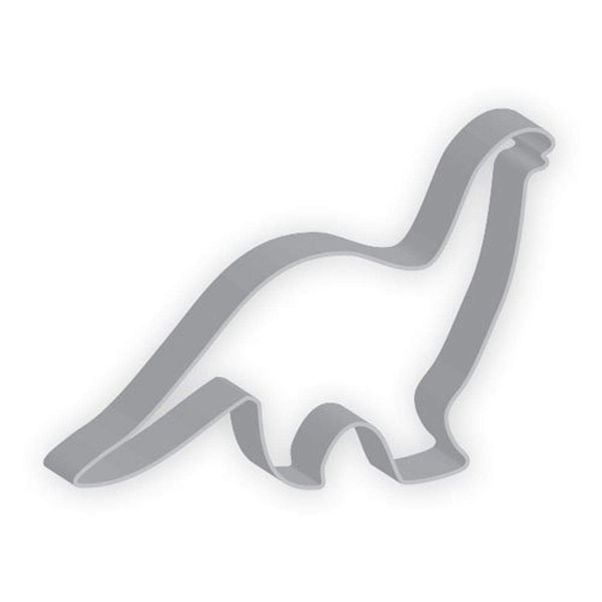 Dinosaur Cookie Cutters Set of 12 - 6 Inch Brontosaurus Shape Stainless Steel Baking Tools for Kids & Adults - Perfect for Birthday Parties, Holiday Baking, and DIY Cookie Decorating