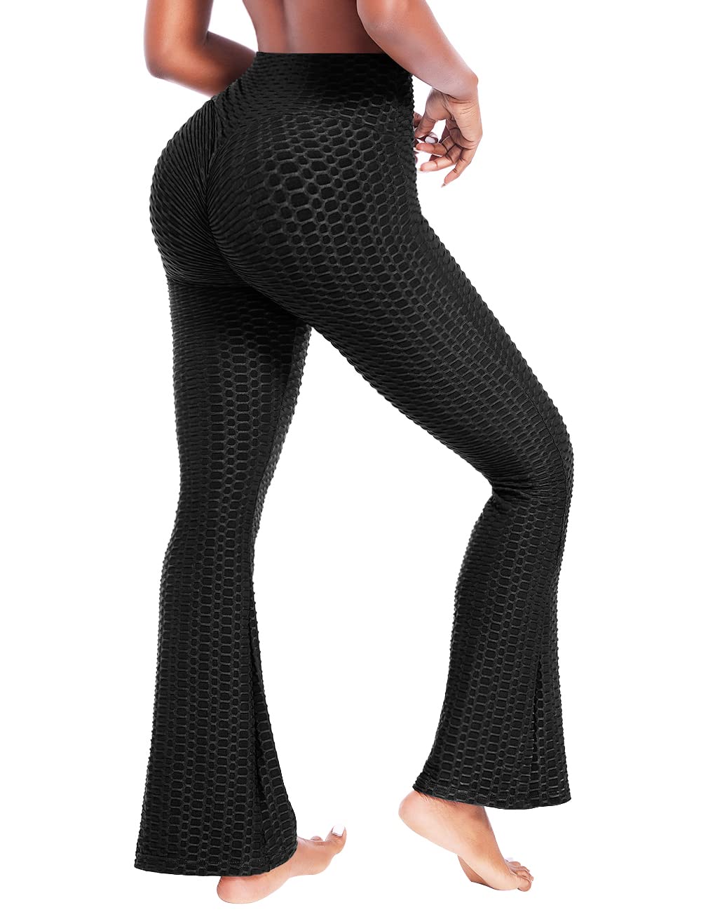 AGROSTE Women's High Waisted Bootcut Yoga Pants with Pockets - Tummy Control Flared Workout Leggings for Butt Lifting & Comfort - Perfect for Gym, Running, Yoga & Casual Wear