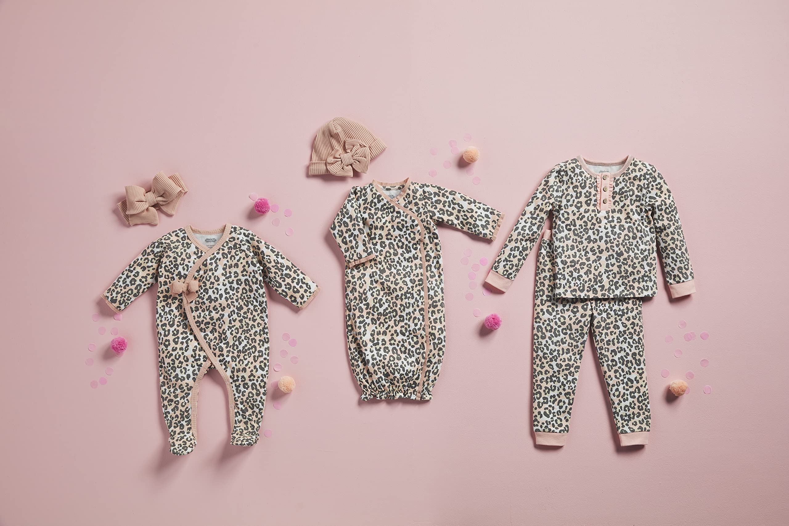 Mud Pie Baby Girls' Sleepwear Set with Headband - Soft Cotton Pajamas & Hair Accessory for Newborns & Toddlers - Perfect for Bedtime, Playtime & Photo Shoots