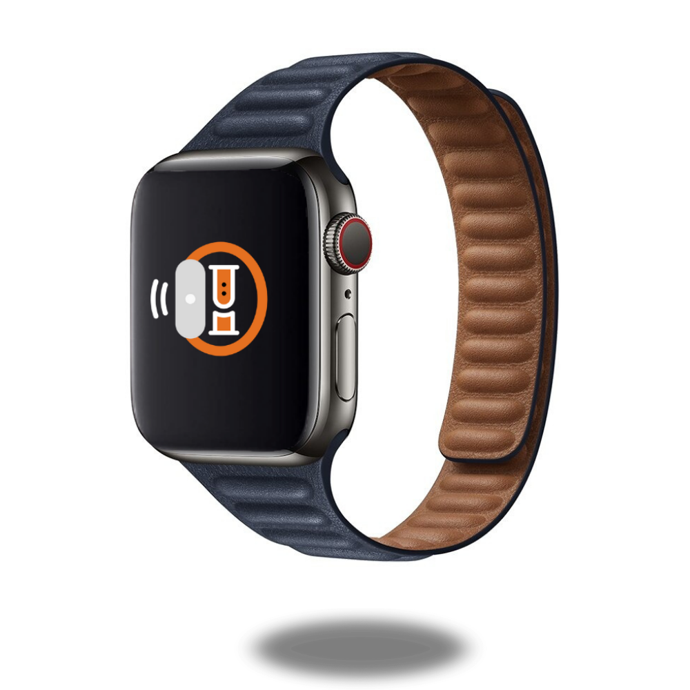 Two-Tone Slim Leather Link Loop Bracelet - Elegant & Adjustable for Women | Perfect for Casual, Office & Special Occasions