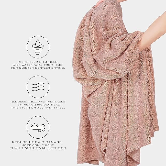 Super Absorbent Microfiber Hair Towel Wrap - 500 GSM Quick-Drying Bath Towel & Hair Dry Cap for Women & Men - Salon Quality Magic Hair Warp for Shower, Swimming, Spa & Home Use (Multicolor)