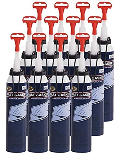 Zep Fast Gasket Clear - 7 oz (Case of 12) - Clear Silicone Rubber Bonding & Sealing Compound for Automotive, Plumbing & DIY Repairs - High Temperature Resistant Adhesive Sealant