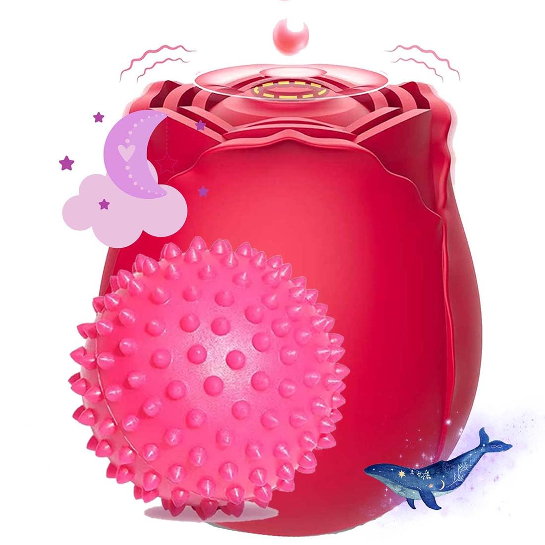 2024 New Rose Shape Clitoral Stimulator for Women - Mini Quiet 10-Speed Waterproof Vibrator, Automatic Adult Toy for Sensual Pleasure - Perfect Birthday Gift for Her | Use in Bedroom, Travel & Relaxation