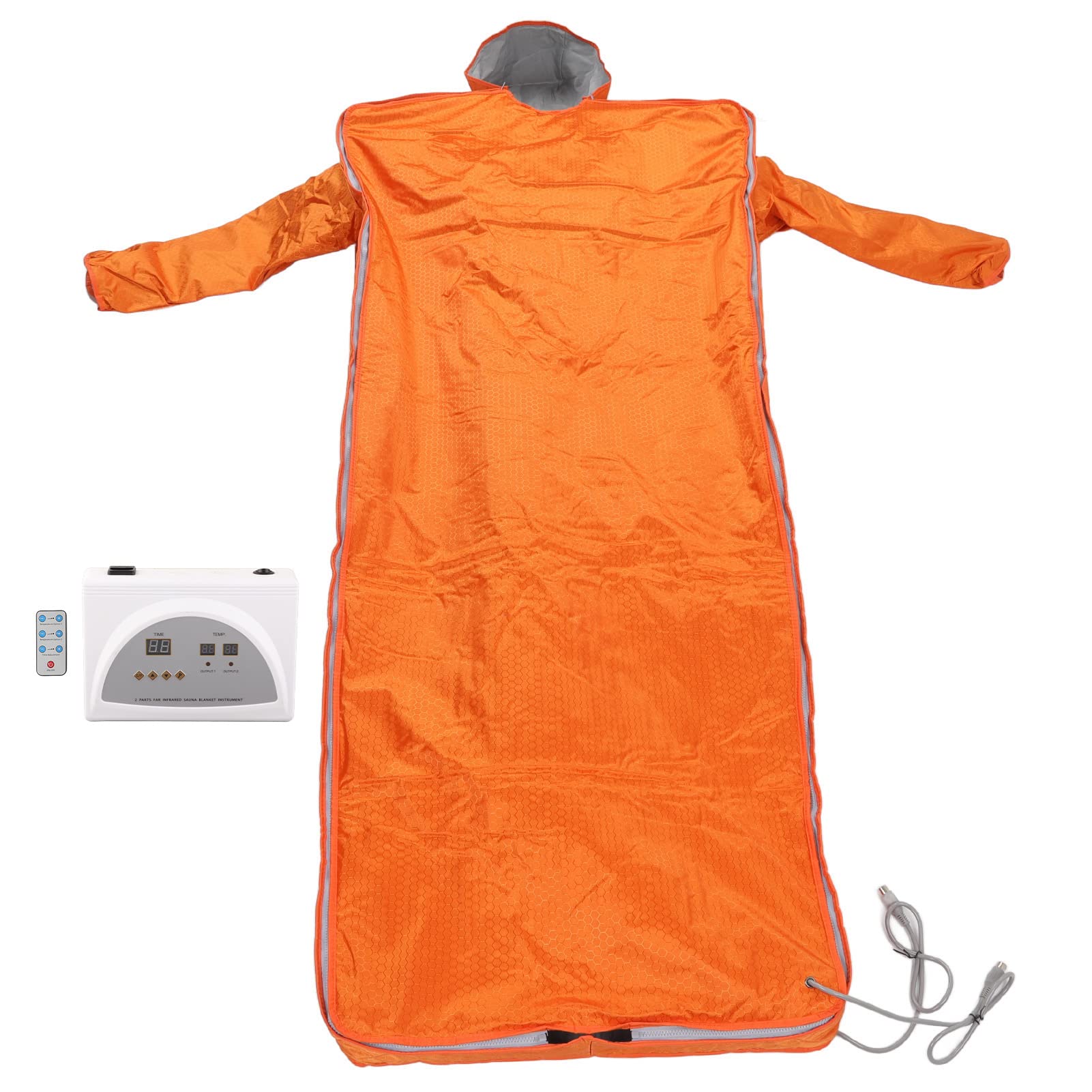 HEEPDD Far Infrared Sauna Blanket with Alarm & Remote Control - Fast Heating Detox Blanket for Home Spa, Bedroom Relaxation & Pain Relief (EU Plug 220V) - Perfect for Post-Workout Recovery & Stress Relief