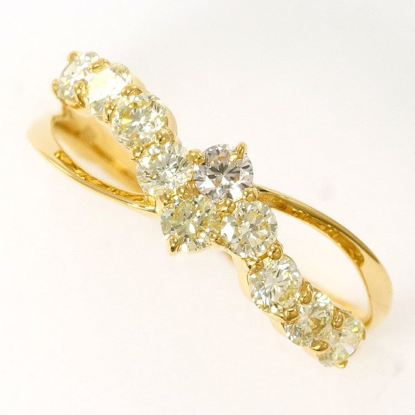 18K Yellow Gold Diamond Ring for Women - Elegant Yellow Diamond Engagement Ring, Wedding Band, Anniversary Gift for Her