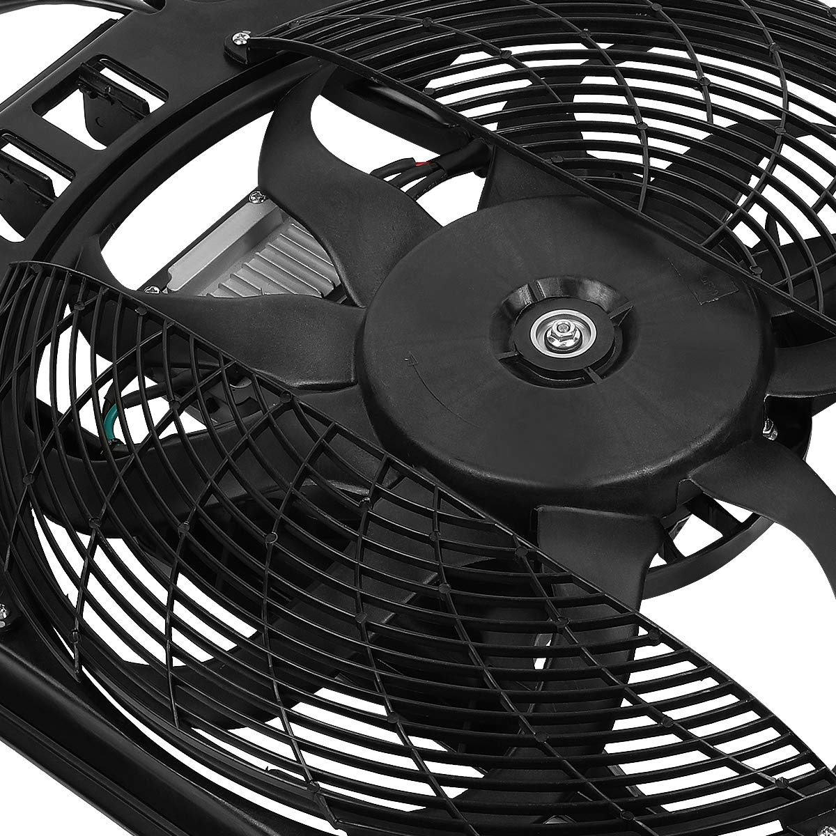 DNA MOTORING OEM-RF-0060 High Performance Radiator Cooling Fan Assembly - Direct Replacement for 2001-2003 BMW 525i, 1999-2000 528i & 2001-2003 530i - Improved Cooling Efficiency for Better Engine Performance - Perfect for Daily Driving & Hot Weather Conditions