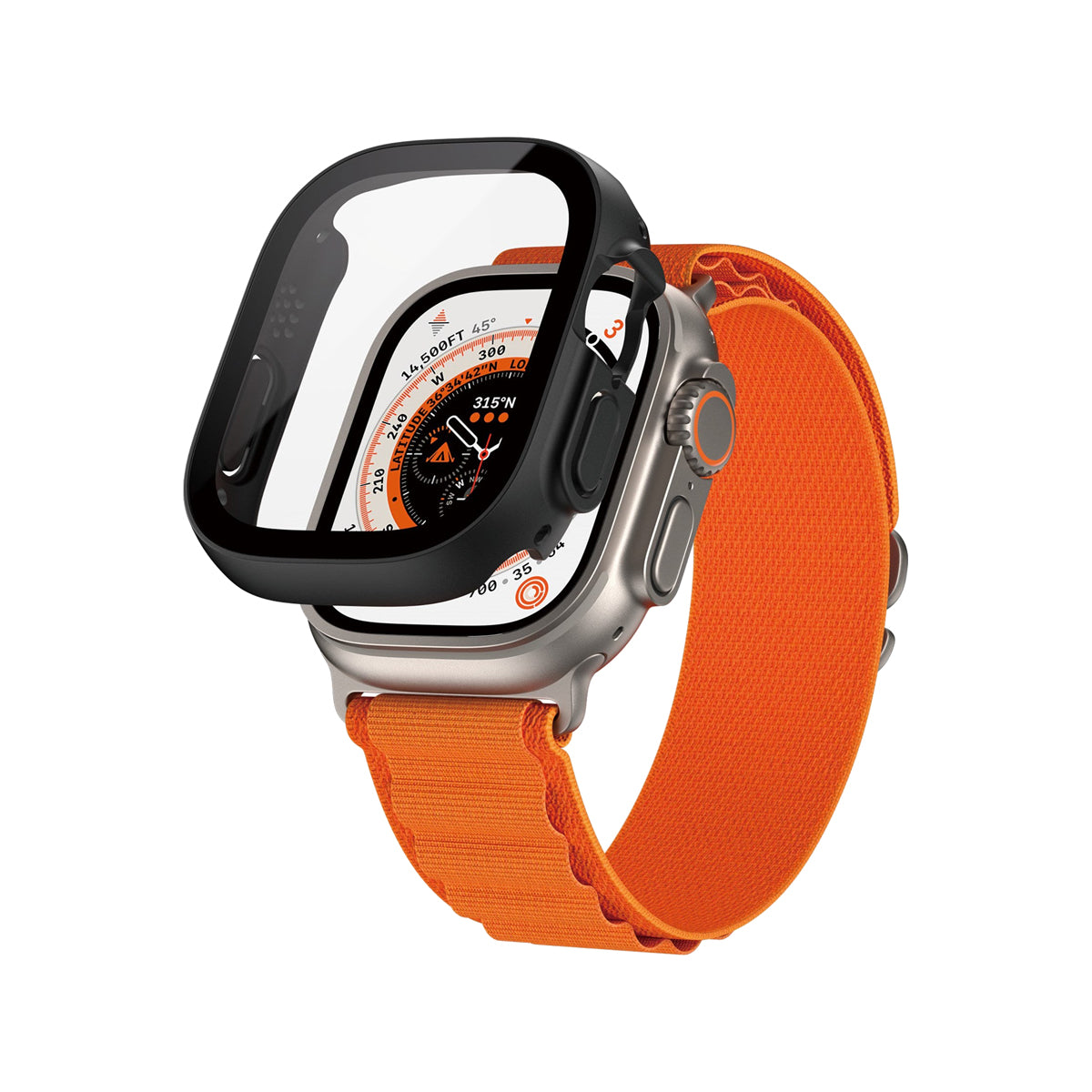 PanzerGlass Full Body Screen Protector for Apple Watch Ultra & Series 2 (49mm) - Black | Shatterproof & Scratch Resistant | Perfect for Outdoor Sports & Daily Wear