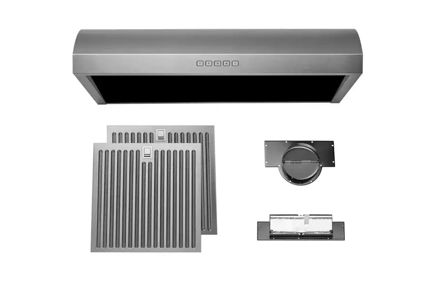 Hauslane Chef 30 Inch Convertible Stainless Steel Under Cabinet Range Hood - Powerful Kitchen Ventilation for Smoke & Odor Removal - Perfect for Home Cooking, Grilling & Baking (UC B018SS 30)