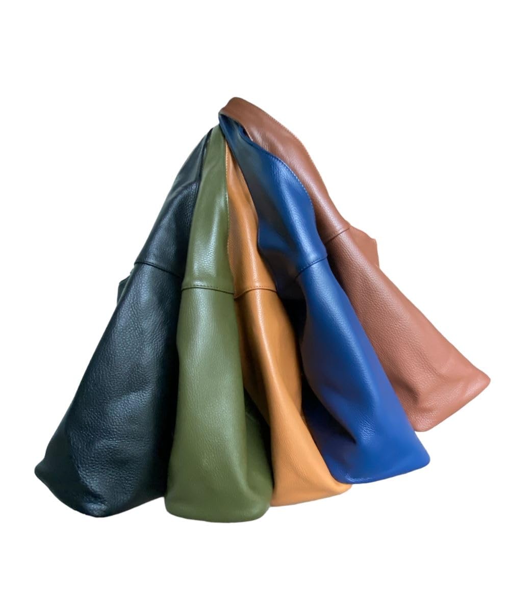 Stylish Hobo Pebbled Italian Leather Shoulder Bag - Women's Casual Travel Tote Purse for Work, Shopping & Daily Use