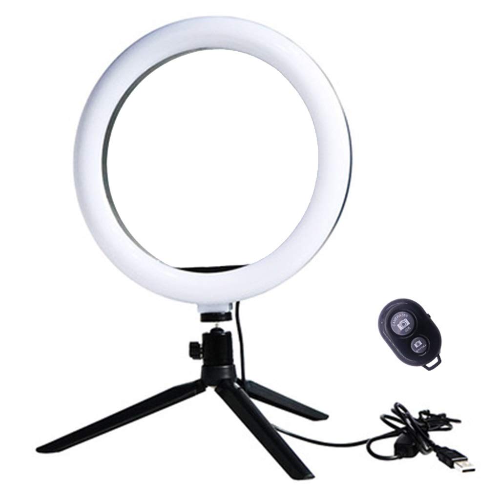 Dimmable LED Ring Light with Tripod Stand & Phone Holder - 3 Color Modes, 360° Adjustable Angle for Makeup, Live Streaming, YouTube Videos, TikTok Content Creation & Photography (Compatible with iPhone/Android)