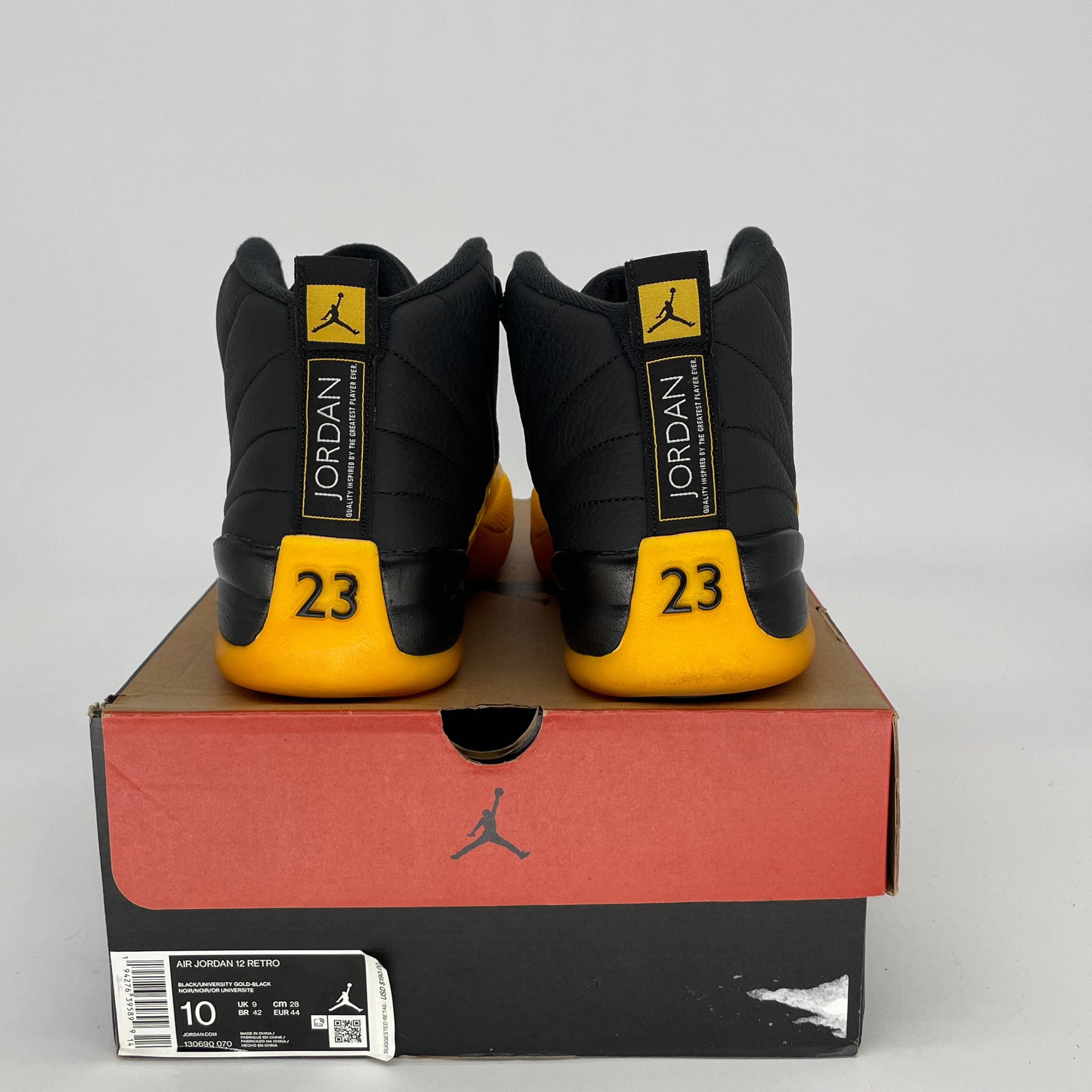 AIR JORDAN 12 UNIVERSITY GOLD Basketball Shoes Men's Size 10/11.5W (130690-070) - Perfect for Streetwear & Court Performance