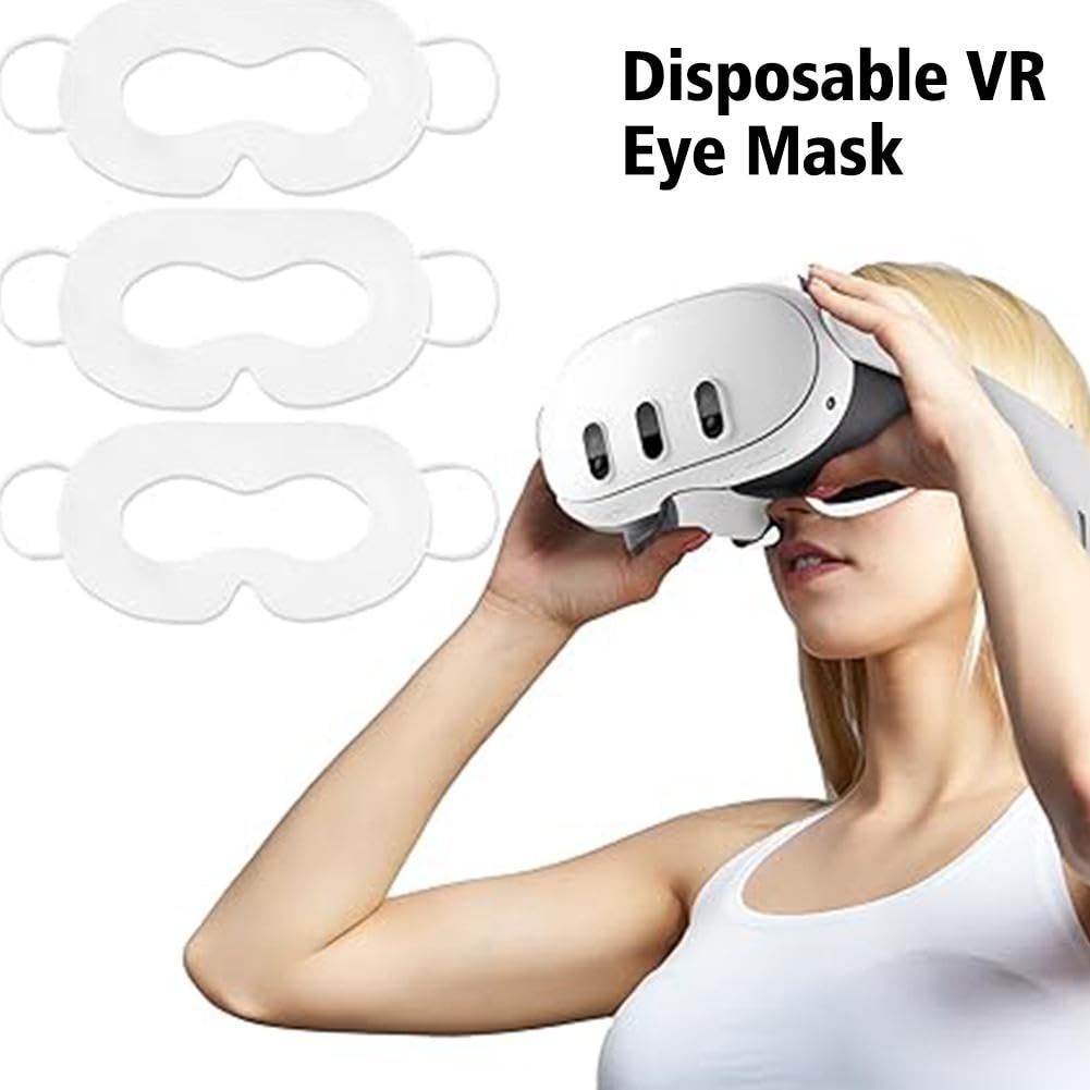 Breathable VR Eye Protection Mask - Face Cover for Apple Vision Pro, Sweatproof VR Headset Accessory - Disposable Face Mask Band for Gaming, Fitness & Virtual Reality Experiences