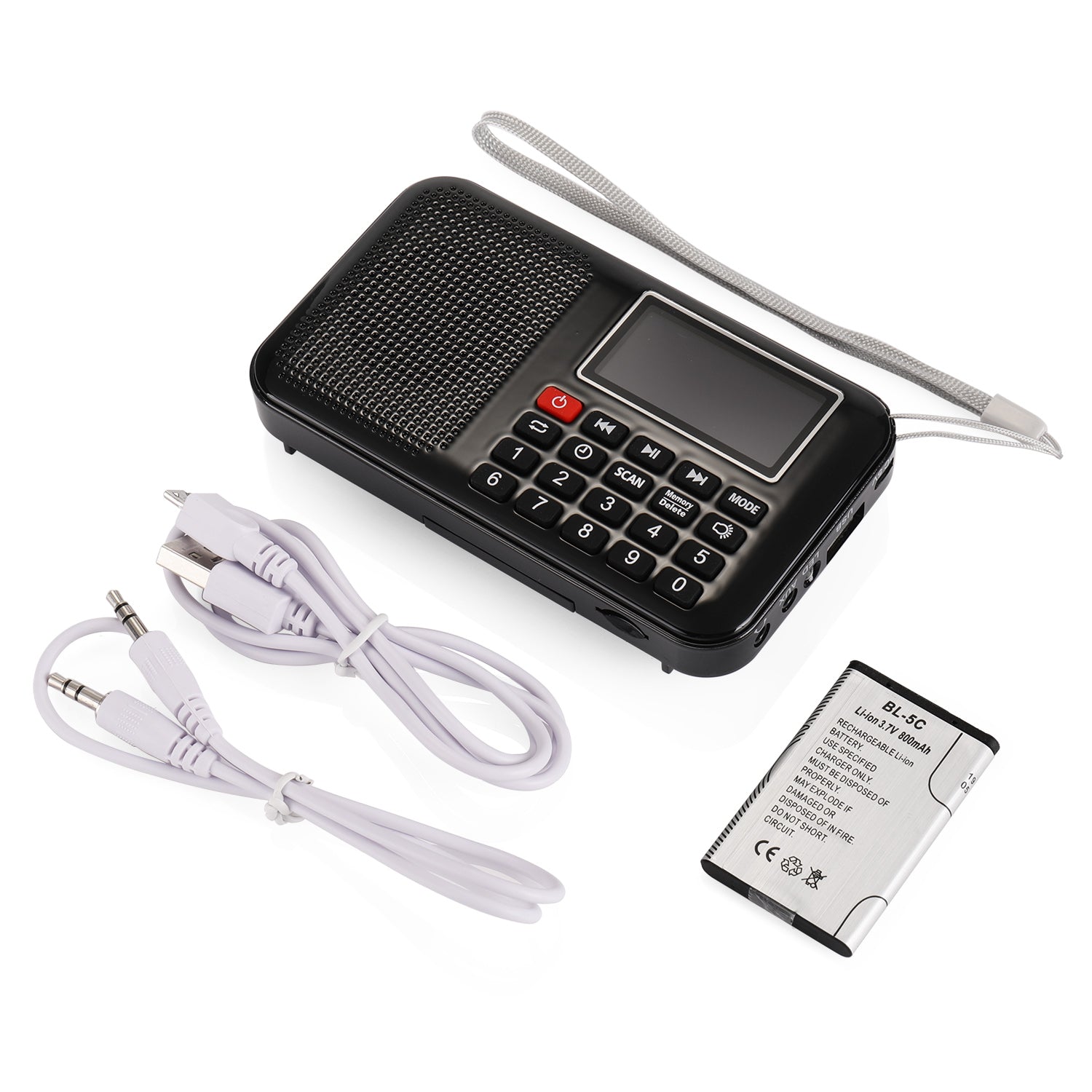 Raddy RF28 Portable FM Radio with Digital Display - Compact & Lightweight for Home, Office, and Outdoor Use | Open Box