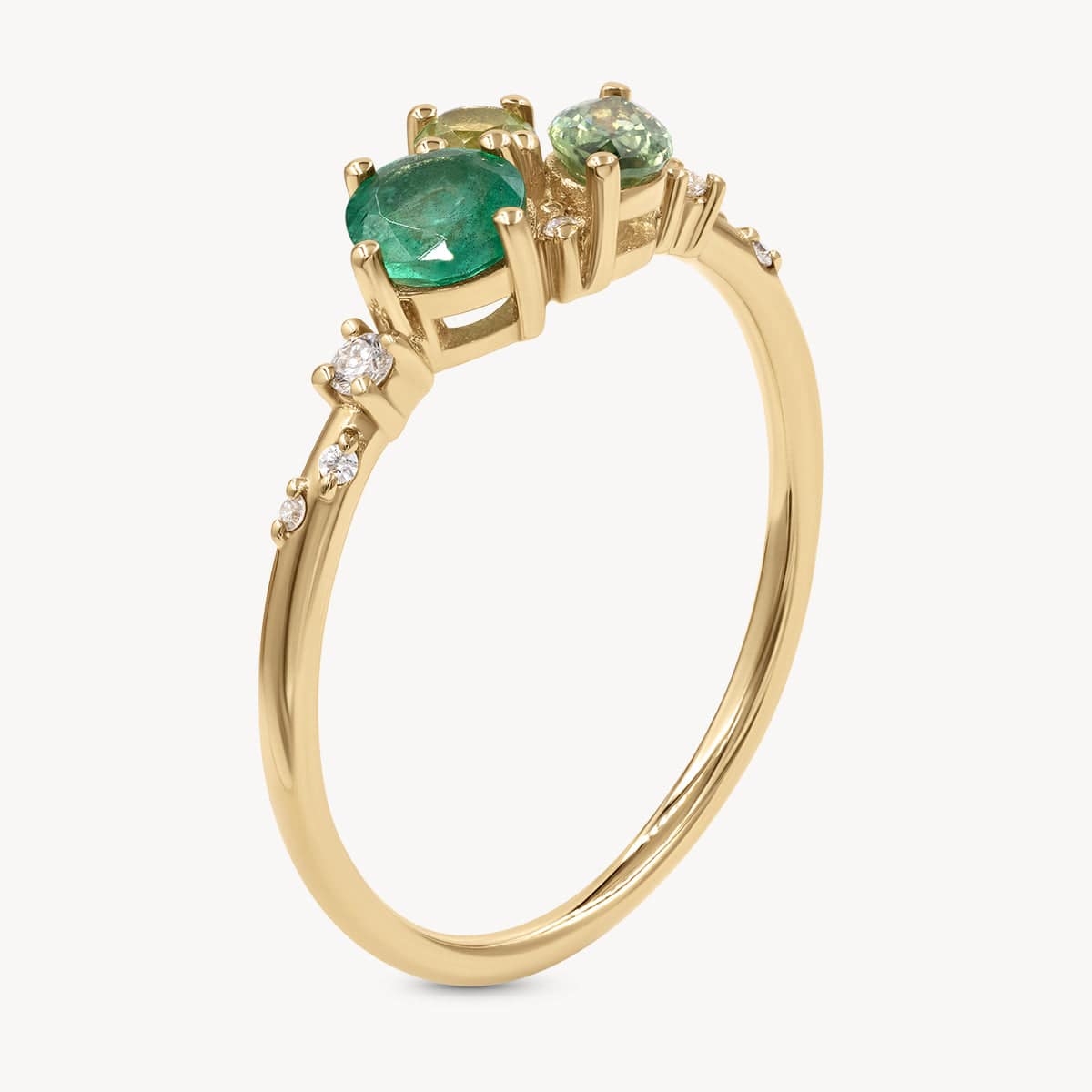 Green Ocean Starry Cluster Ring - Elegant Blue Gemstone Jewelry for Women, Perfect for Parties, Weddings & Date Nights