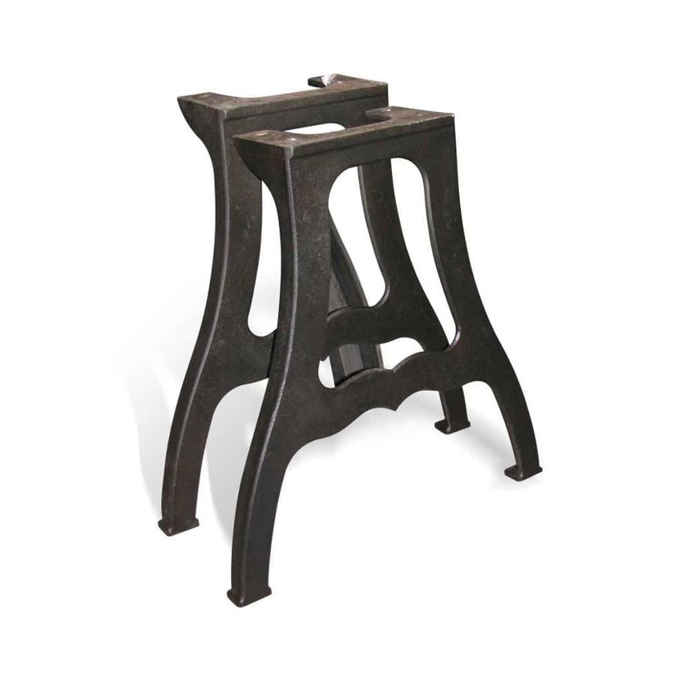 Heavy Duty Cast Iron Dining Table Legs 71cm x 60cm - Rustic Industrial Style Table Base for Kitchen, Restaurant & Outdoor Furniture (Type A, YW CL 001)