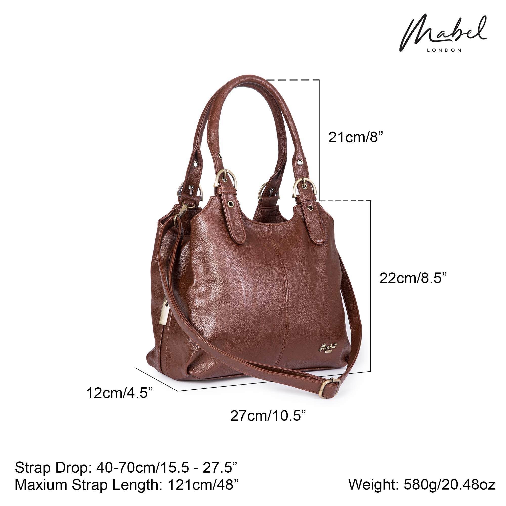 AMELIA Women's Medium Multi-Pocket Handbag with Long Adjustable Shoulder Strap - Stylish Crossbody Purse for Work, Travel & Everyday Use