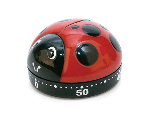 Kikkerland Ladybugs Kitchen Timer - Cute Bug-Shaped Countdown Timer for Baking, Cooking, and Study Sessions - Perfect for Home, Office, and Classroom Use