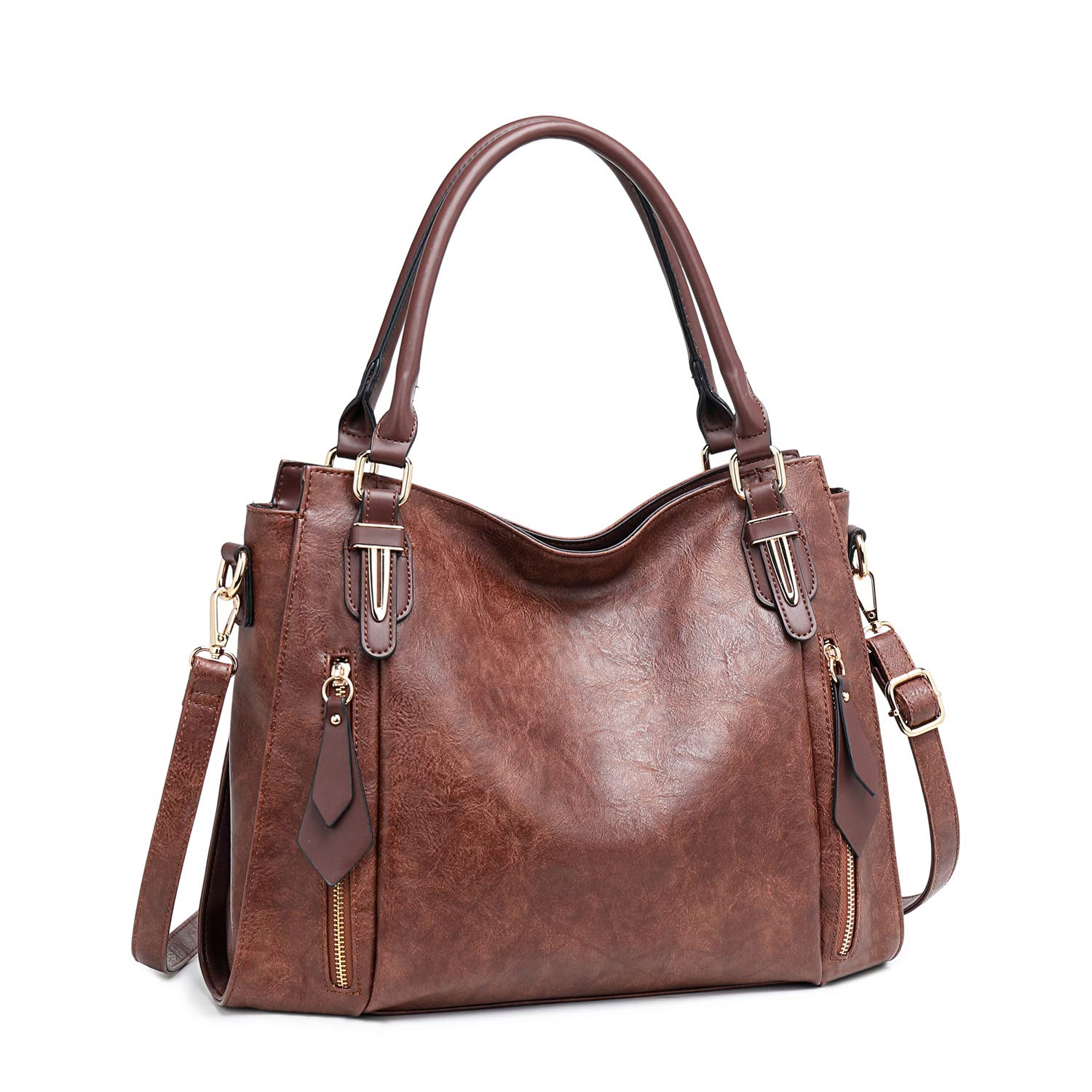 Stylish Women's PU Leather Tote Bag - Adjustable Shoulder Strap Hobo Handbag for Work, Travel & Daily Use