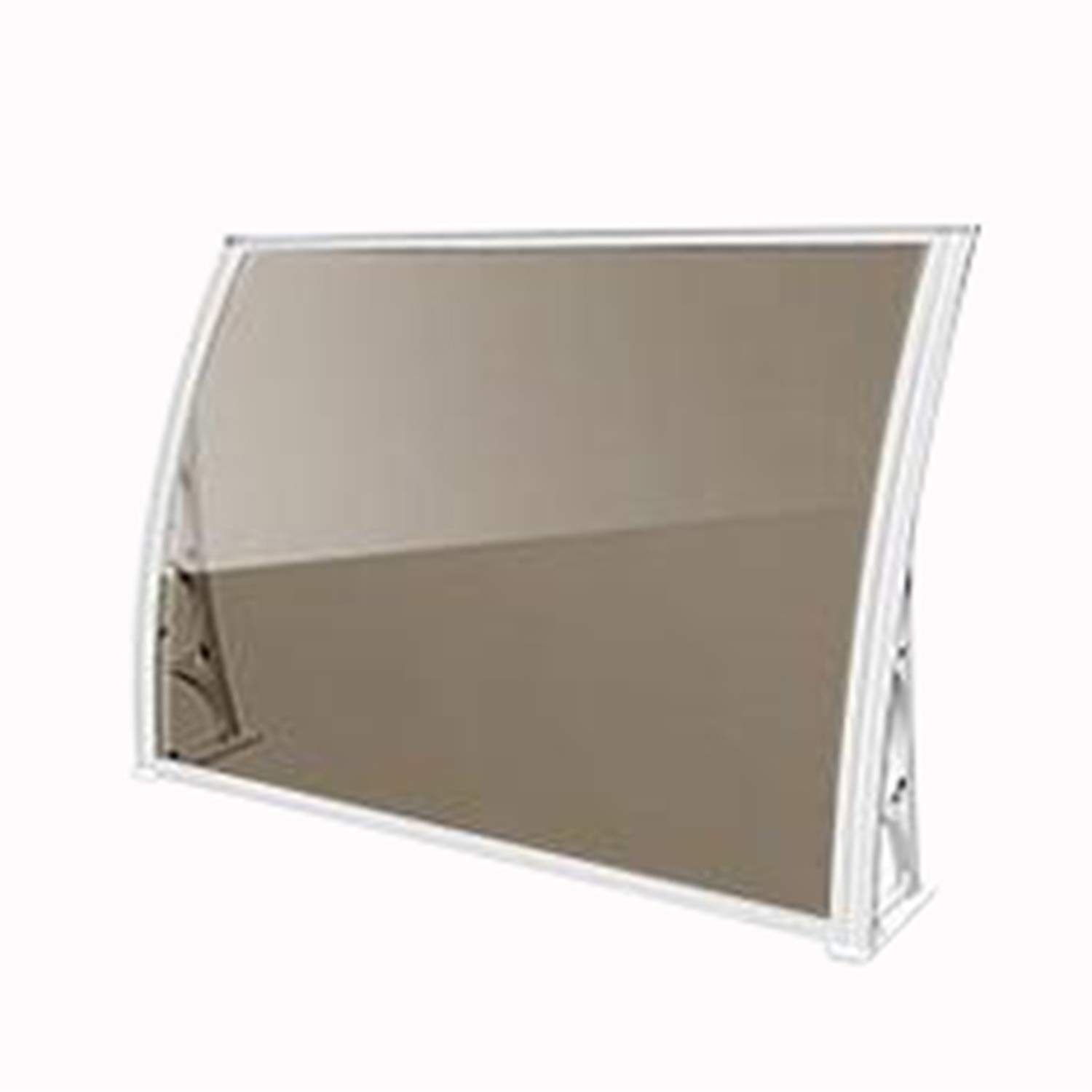 LIANGLIANG Waterproof Awning Canopy for Doors - Silent Self-Cleaning, UV Protection, Durable Brown Endurance Board (80x60cm) - Perfect for Building Entrances, Storefronts & Outdoor Protection