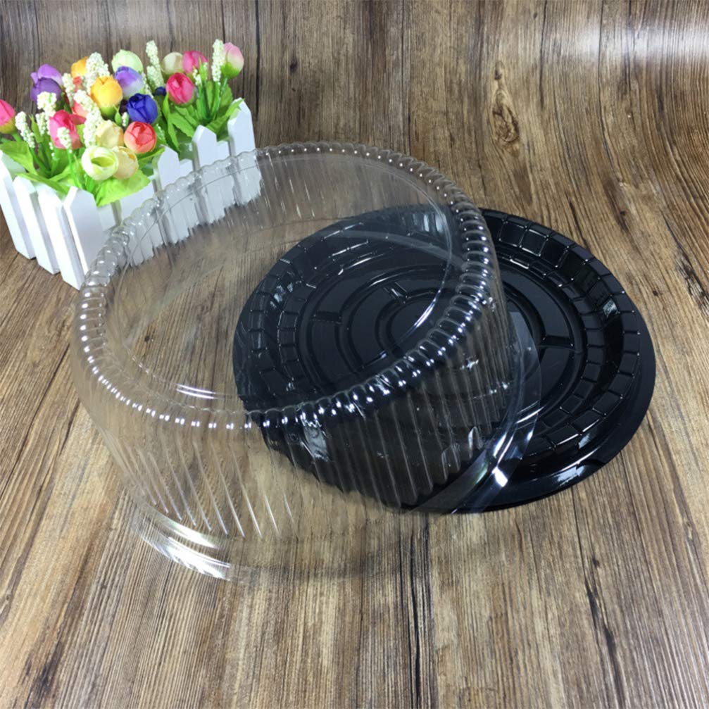 STOBAZA 20-Pack 8 Inch Clear Plastic Cake Containers with Lids - Food Safe Cake Storage Boxes for Transporting, Storing & Displaying Cakes - Perfect for Birthday Parties, Bakery Business & Home Baking